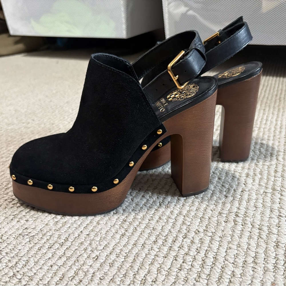 Vince Camuto Black Women's Heel Clogs